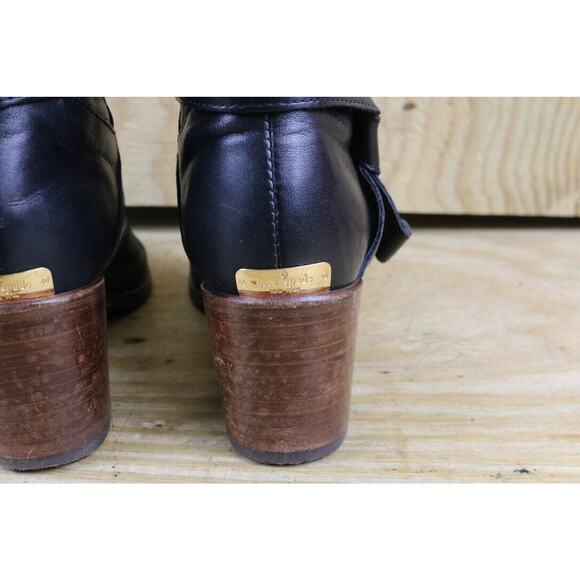 Kate Spade Boots 5M Black Leather Mabelle Riding Equestrian Tall Shoes Italy - Picture 8 of 8